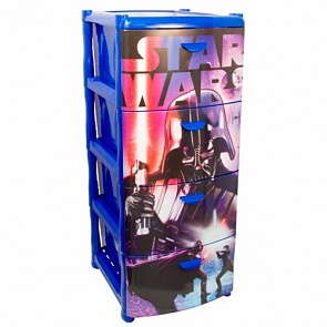 Комод Звездные войны, 4 секции, синий (Idea, М 2805-З_синий)